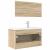 Set mobilier de baie, 3 piese, stejar sonoma, lemn prelucrat GartenMobel Dekor