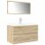Set mobilier de baie, 3 piese, stejar sonoma, lemn prelucrat GartenMobel Dekor