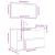 Set mobilier de baie, 3 piese, stejar sonoma, lemn prelucrat GartenMobel Dekor