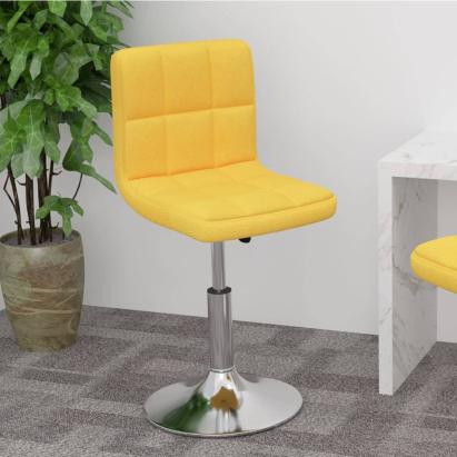 Scaun de bar pivotant, galben, material textil GartenMobel Dekor