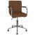 Scaun de birou pivotant, maro, material textil GartenMobel Dekor