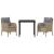 Set de masă pentru grădină cu pernă 3 pcs Bej Rattan poli GartenMobel Dekor