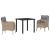 Set de masă pentru grădină cu pernă 3 pcs Bej Rattan poli GartenMobel Dekor