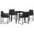 Set de masă pentru grădină 5 pcs Negru poliratan GartenMobel Dekor