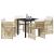 Set de masă pentru grădină 5 pcs Bej poliratan GartenMobel Dekor