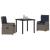 Set de masă pentru grădină 3 pcs Gri Rattan poli GartenMobel Dekor