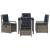 Set de masă pentru grădină 5 pcs Gri poliratan GartenMobel Dekor