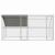 Cușcă pentru pui Argintiu 400 x 200 x 198.5 cm Oțel galvanizat GartenMobel Dekor