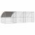 Cușcă pentru pui Argintiu 600 x 200 x 198.5 cm Oțel galvanizat GartenMobel Dekor