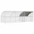 Cușcă pentru pui Argintiu 600 x 200 x 198.5 cm Oțel galvanizat GartenMobel Dekor