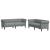 Set de canapea 2 pcs Gri deschis țesătură GartenMobel Dekor