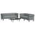 Set de canapea 2 pcs Gri deschis țesătură GartenMobel Dekor