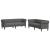 Set de canapea 2 pcs Gri închis țesătură GartenMobel Dekor