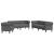 Set de canapea 3 pcs Gri închis țesătură GartenMobel Dekor