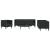 Set de canapea 3 pcs Negru 194 x 74.5 x 70.5 cm GartenMobel Dekor