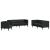 Set de canapea 3 pcs Negru 194 x 74.5 x 70.5 cm GartenMobel Dekor