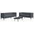 Set de canapea 2 pcs Gri închis Catifea GartenMobel Dekor