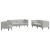 Set de canapea 3 pcs Gri deschis Catifea GartenMobel Dekor
