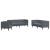 Set de canapea 3 pcs Gri închis Catifea GartenMobel Dekor