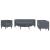 Set de canapea 3 pcs Gri închis Catifea GartenMobel Dekor