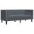 Set de canapea 3 pcs Gri închis Catifea GartenMobel Dekor