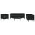 Set de canapea 3 pcs Negru Catifea GartenMobel Dekor