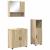 Set de mobilier pentru baie 3 pcs Stejar sonoma 61 x 35 x 64 cm GartenMobel Dekor