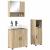 Set de mobilier pentru baie 3 pcs Stejar sonoma 61 x 35 x 64 cm GartenMobel Dekor