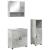 Set de mobilier pentru baie 3 pcs Gri beton 61 x 35 x 64 cm GartenMobel Dekor