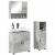 Set de mobilier pentru baie 3 pcs Gri beton 61 x 35 x 64 cm GartenMobel Dekor