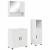 Set de mobilier pentru baie Pe perete 3 pcs Alb foarte lucios GartenMobel Dekor
