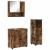 Set de mobilier pentru baie 3 pcs Stejar afumat 61 x 35 x 64 cm GartenMobel Dekor