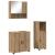 Set de mobilier pentru baie Pe perete 3 pcs stejar artizanal GartenMobel Dekor