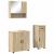 Set de mobilier pentru baie 3 pcs Stejar sonoma 61 x 35 x 64 cm GartenMobel Dekor