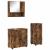 Set de mobilier pentru baie 3 pcs Stejar afumat 61 x 35 x 64 cm GartenMobel Dekor