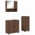 Set de mobilier pentru baie 3 pcs Stejar brun 61 x 35 x 64 cm GartenMobel Dekor