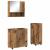 Set de mobilier pentru baie 3 pcs Lemn vechi 61 x 35 x 64 cm GartenMobel Dekor