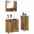Set de mobilier pentru baie 3 pcs Lemn vechi 61 x 35 x 64 cm GartenMobel Dekor