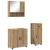 Set de mobilier pentru baie cu sertar 3 pcs stejar artizanal GartenMobel Dekor