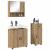 Set de mobilier pentru baie cu sertar 3 pcs stejar artizanal GartenMobel Dekor