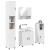 Set de mobilier pentru baie Pe perete 4 pcs Alb 61 x 35 x 64 cm GartenMobel Dekor