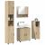 Set de mobilier pentru baie 4 pcs Stejar sonoma 61 x 35 x 64 cm GartenMobel Dekor