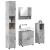 Set de mobilier pentru baie 4 pcs Gri beton 61 x 35 x 64 cm GartenMobel Dekor