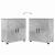Set de mobilier pentru baie 4 pcs Gri beton 61 x 35 x 64 cm GartenMobel Dekor