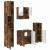 Set de mobilier pentru baie 4 pcs Stejar afumat 61 x 35 x 64 cm GartenMobel Dekor