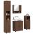 Set de mobilier pentru baie 4 pcs Stejar brun 61 x 35 x 64 cm GartenMobel Dekor