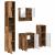 Set de mobilier pentru baie 4 pcs Lemn vechi 61 x 35 x 64 cm GartenMobel Dekor