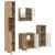 Set de mobilier pentru baie Pe perete 4 pcs stejar artizanal GartenMobel Dekor