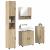 Set de mobilier pentru baie 4 pcs Stejar sonoma 61 x 35 x 64 cm GartenMobel Dekor