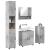 Set de mobilier pentru baie 4 pcs Gri beton 61 x 35 x 64 cm GartenMobel Dekor